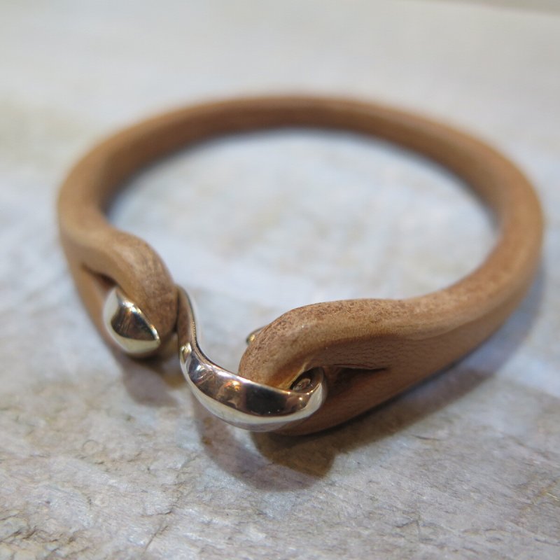 画像3: 【フラットヘッド】   サドルレザー シングルラップ ブレスレット   THE FLAT HEAD FN-GLB-101   日本製【送料無料】 (3)