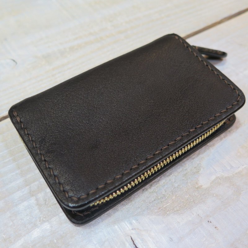 画像2: 【フラットヘッド】   ディアスキン フルジップカードケース   THE FLAT HEAD FN-C5Z5-75   日本製【送料無料】 (2)