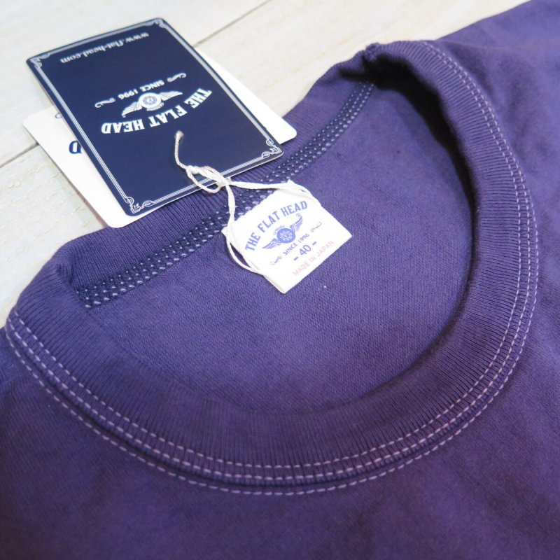 画像7: 【フラットヘッド】  3本針の1本外し 無地Tシャツ   THE FLAT HEAD FN-THC-101   日本製【送料無料】 (7)