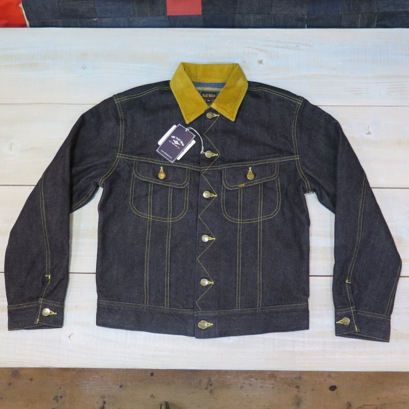 画像2: 【フラットヘッド】 14.5oz 左綾ジンバブエコットン デニム ブランケットジャケット THE FLAT HEAD FN-OJ-D102 日本製【送料無料】 (2)