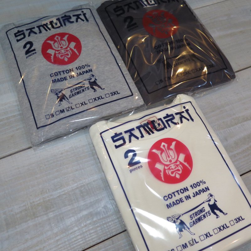 画像1: 【サムライジーンズ】 無地クルーネック 2パックTシャツ SAMURAI JEANS 2PST-01 日本製【送料無料】 (1)