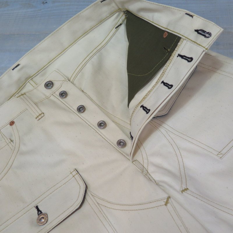 画像3: 【KIWAMI WWII】  ”極み”大戦モデル Undyed モディファイ ダブルニーブッシュパンツ 日本製 (3)