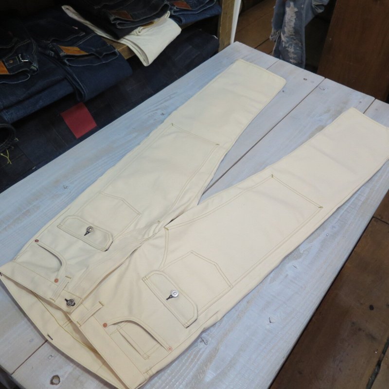 画像1: 【KIWAMI WWII】  ”極み”大戦モデル Undyed モディファイ ダブルニーブッシュパンツ 日本製 (1)