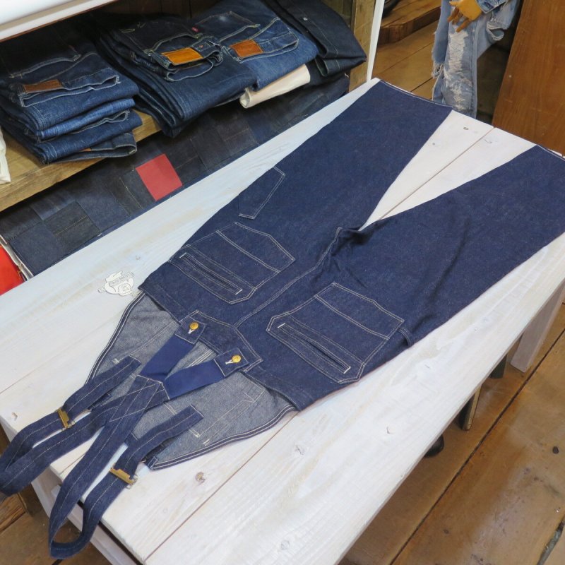 画像2: 【ジョングラッコー】  ストロングアーム リインフォース デニムオーバーオール   JG-41 Strongarm Reinforced Overalls   日本製【送料無料】 (2)