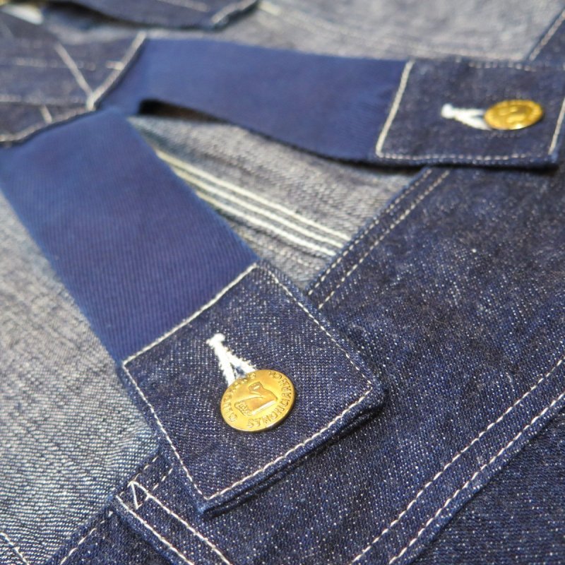 画像13: 【ジョングラッコー】  ストロングアーム リインフォース デニムオーバーオール   JG-41 Strongarm Reinforced Overalls   日本製【送料無料】 (13)