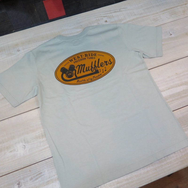 画像2: 【送料無料】【ウエストライド】   ヘビー ウェイト マフラーメーカー   半袖プリントTシャツ   WEST RIDE PT.TEE.26-06   日本製 (2)