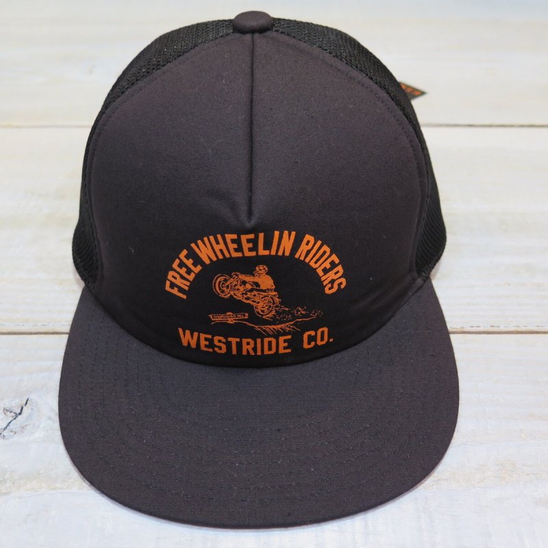画像2: 【ウエストライド】  FREE WHEELIN RIDERS メッシュキャップ   WEST RIDE 日本製【送料無料】 (2)