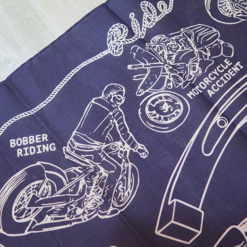 画像8: 【送料無料】  【ウエストライド】   モーターサイクル プリント バンダナ    WESTRIDE SUVIVE BANDANA   日本製  (8)