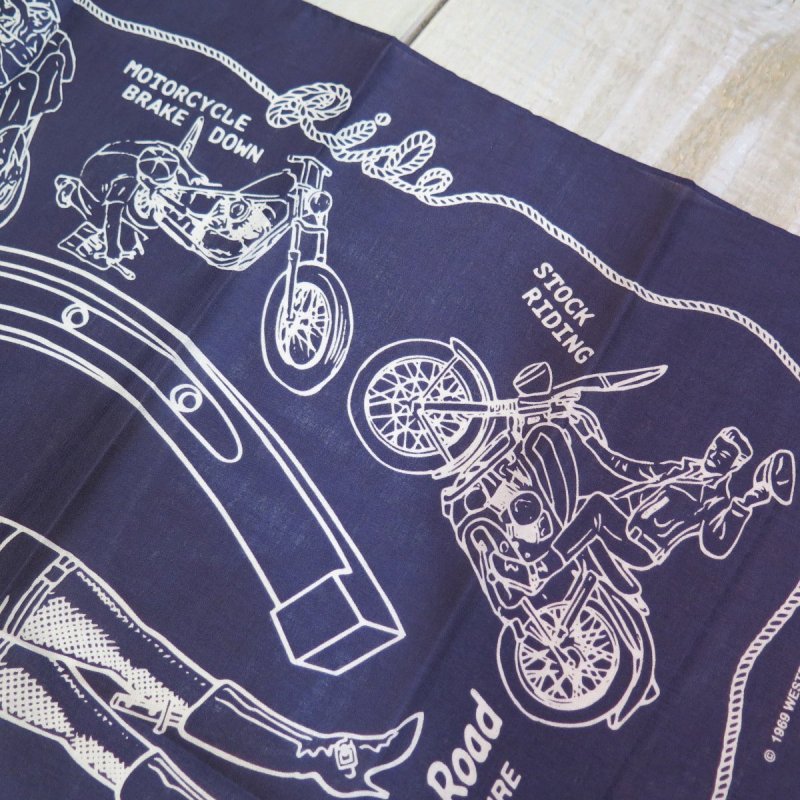 画像7: 【送料無料】  【ウエストライド】   モーターサイクル プリント バンダナ    WESTRIDE SUVIVE BANDANA   日本製  (7)