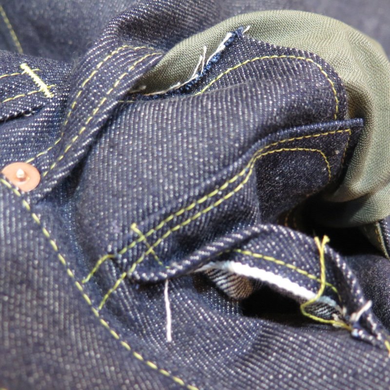 画像9: 【近日入荷】 ＝BIG SIZE＝ 【HIZUMI WWII】  S911XX 1940's model ”歪み”大戦モデル デニムパンツ オール月桂樹ボタン 日本製 (9)