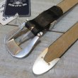 画像3: 【フラットヘッド】 3ピース ウエスタンベルト  クロムエクセルレザー ブラック THE FLAT HEAD  FN-BE-L006   日本製【送料無料】 (3)