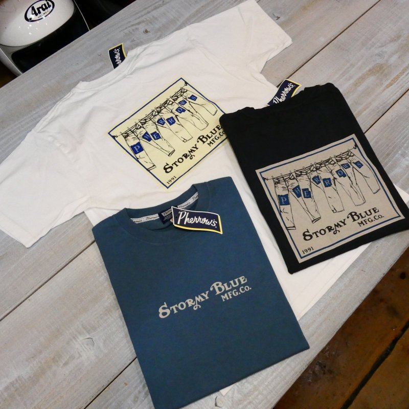 画像1: 【送料無料】  【フェローズ】  STORMY BLUE MFG.CO.ジーンズ プリントTシャツ   Pherrow's 26S-PT26 (1)