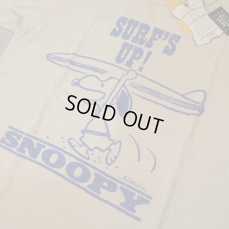 画像5: 【Vintage PEANUTS by WAREHOUSE】 SURF'S UP スヌーピー 半袖プリントTシャツ YP126S-1 ウエアハウス日本製【送料無料】 (5)