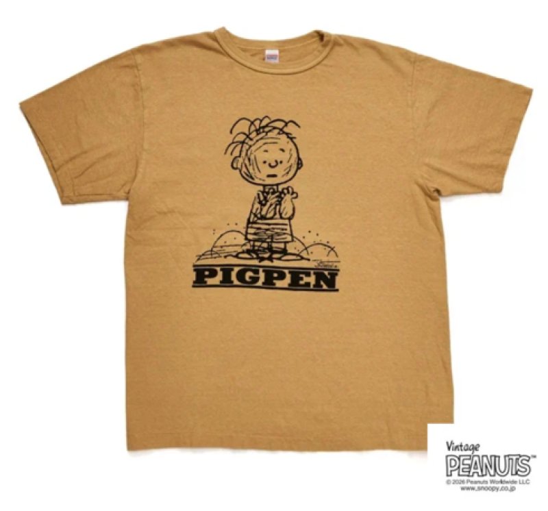 画像1: 【Vintage PEANUTS by WAREHOUSE】 PIGPEN 半袖プリントTシャツ  I'M A DUST MAGNET! YP126S-5 ウエアハウス日本製【送料無料】 (1)