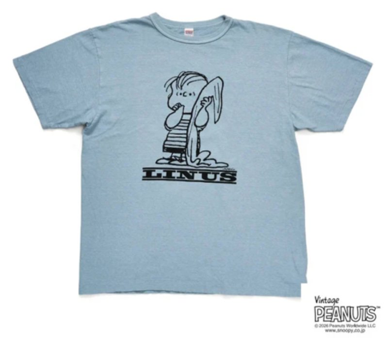 画像1: 【準備中】 【Vintage PEANUTS by WAREHOUSE】 LINUS ライナス半袖プリントTシャツ YP126S-4 ウエアハウス日本製【送料無料】 (1)