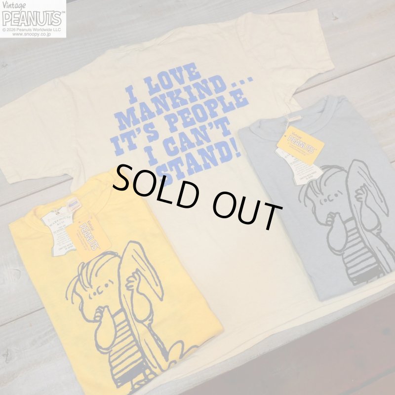 画像1: 【Vintage PEANUTS by WAREHOUSE】 LINUS ライナス半袖プリントTシャツ YP126S-4 ウエアハウス日本製【送料無料】 (1)