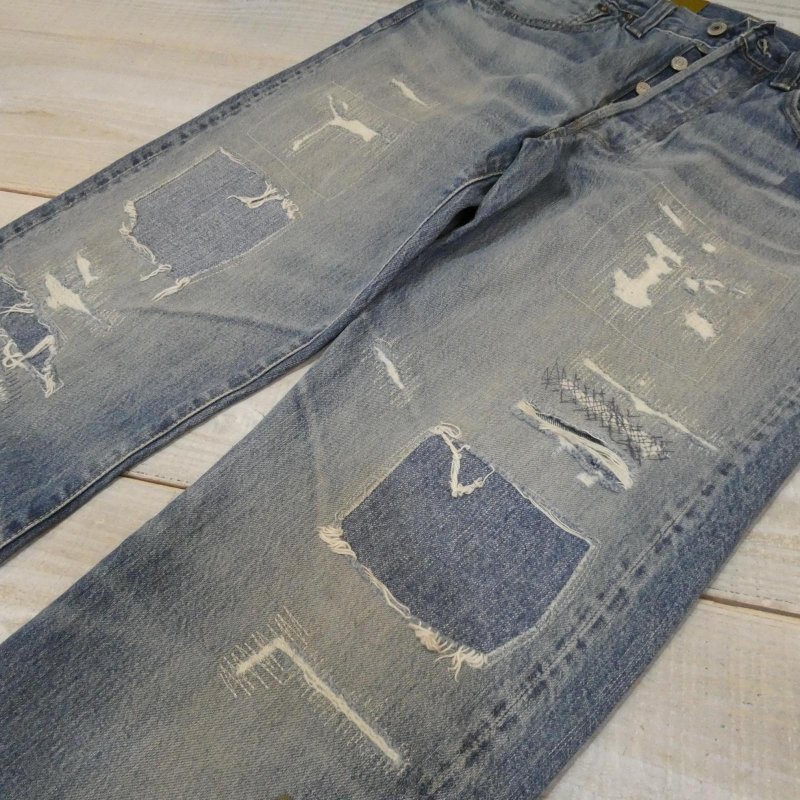画像12: 【1947年モデル】  リーバイス 501XX ジーンズ   ビンテージ加工/究極リペア   LEVIS 501XX 1947MODEL   日本製【送料無料】 (12)