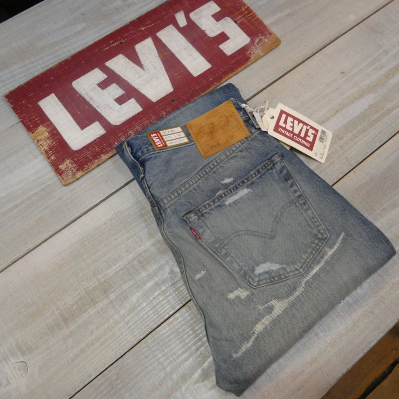 画像1: 【1947年モデル】  リーバイス 501XX ジーンズ   ビンテージ加工/究極リペア   LEVIS 501XX 1947MODEL   日本製【送料無料】 (1)