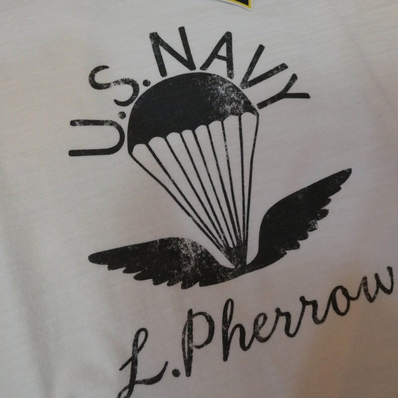 画像5: 【送料無料】  【フェローズ】   U.S.NAVY 五分袖   ツートンカラーベースボールプリントTシャツ  Pherrow's 26W-PBT-TT1   日本製 (5)