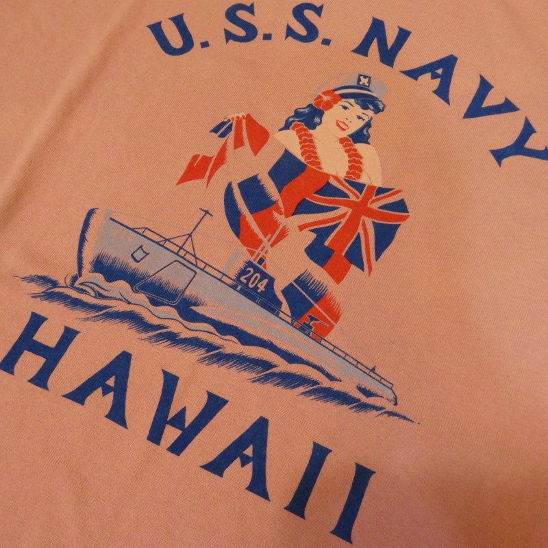 画像5: 【送料無料】 【フェローズ】 アメリカ海軍 U.S.S. NAVY HAWAII  プリントTシャツ  Pherrow's 25S-PT8 (5)