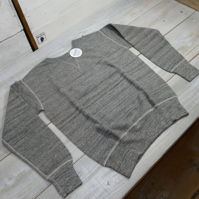 画像5: 【ドゥニーム】  4本針 前Vクルーネックスウェット   DENIME 260   日本製【送料無料】 (5)