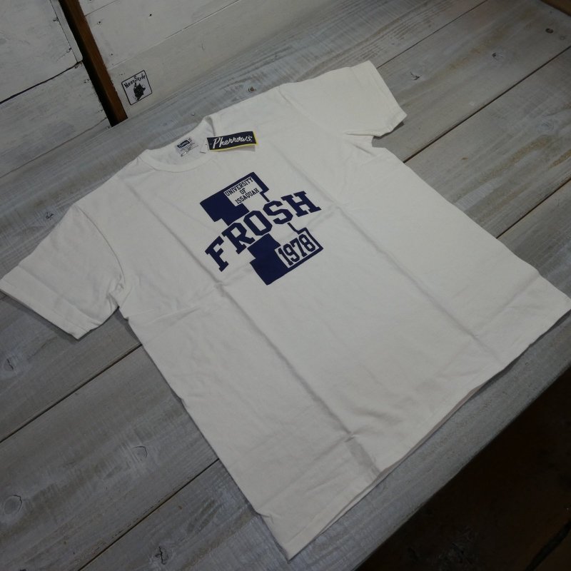 画像1: 【送料無料】 【フェローズ】  1978 カレッジ系プリントTシャツ   Pherrow's 24S-PMT6 日本製 (1)