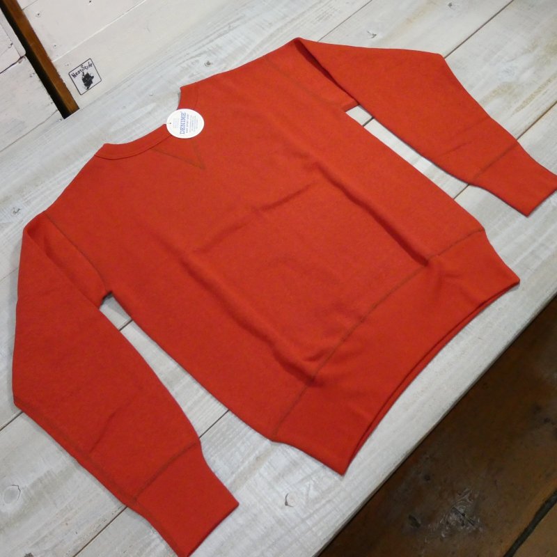 画像2: 【ドゥニーム】  4本針 前Vクルーネックスウェット   DENIME 260   日本製【送料無料】 (2)