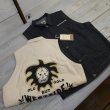画像1: 【ウエストライド】   ゴーストベスト   ナチュラル/インディゴ チェーン刺繍   WEST RIDE 日本製【送料無料】 (1)
