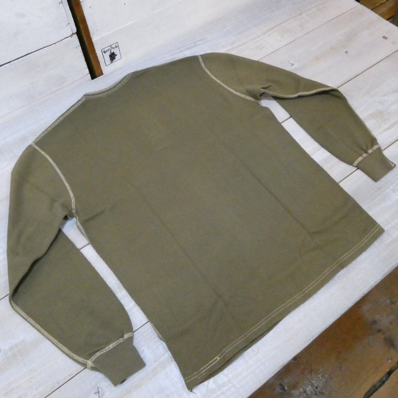 画像3: 【フラットヘッド】   ヘンリーネック サーマル ロングスリーブ   THE FLAT HEAD FN-THLH-004   日本製【送料無料】 (3)