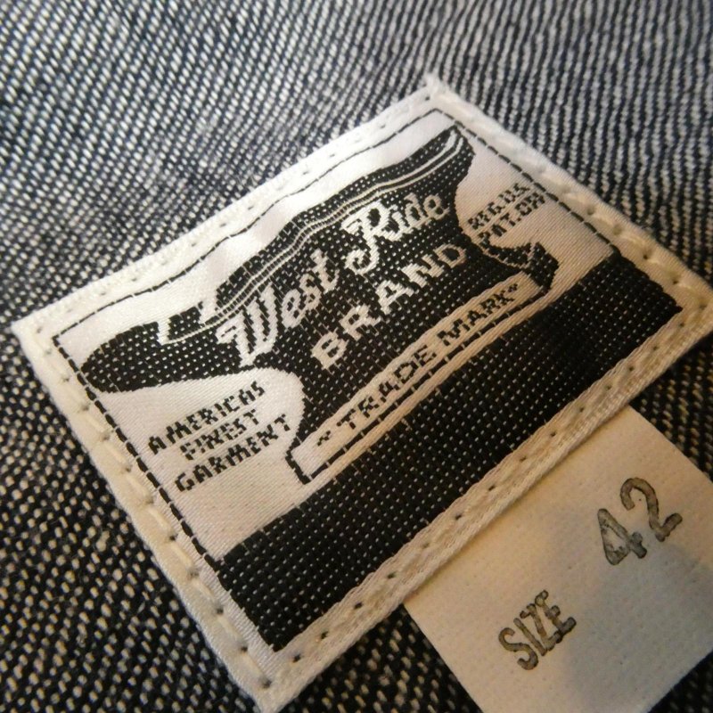 画像4: 【ウエストライド】   ゴーストベスト   ナチュラル/インディゴ チェーン刺繍   WEST RIDE 日本製【送料無料】 (4)