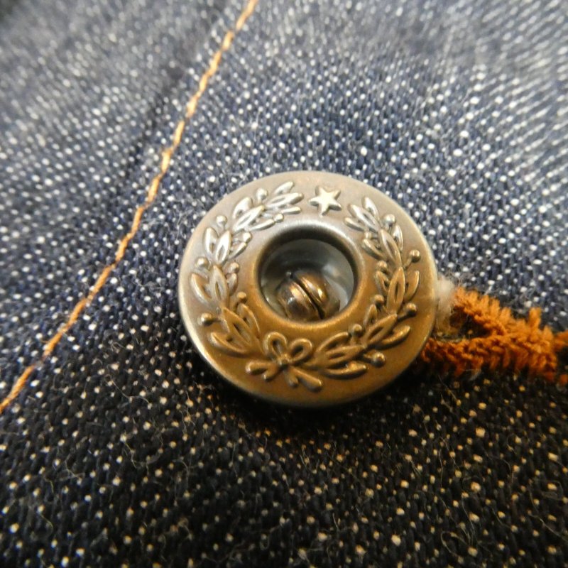 画像5: 【ウエストライド】   ゴーストベスト   ナチュラル/インディゴ チェーン刺繍   WEST RIDE 日本製【送料無料】 (5)