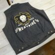画像3: 【ウエストライド】   ゴーストベスト   ナチュラル/インディゴ チェーン刺繍   WEST RIDE 日本製【送料無料】 (3)