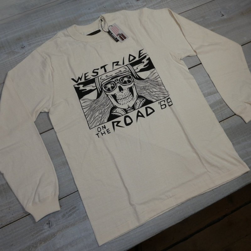 画像1: 【ウエストライド】  ビンテージ プリント   ロングスリーブTシャツ   WEST RIDE 日本製  【送料無料】  (1)