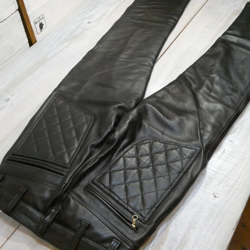 画像2: 【ウエストライド】  レザー ロングライダーパッドパンツ 革パンツ   CYCLE NUT by WEST RIDE   LEATHER LONGRIDER PADD PANTS  【送料無料】 (2)