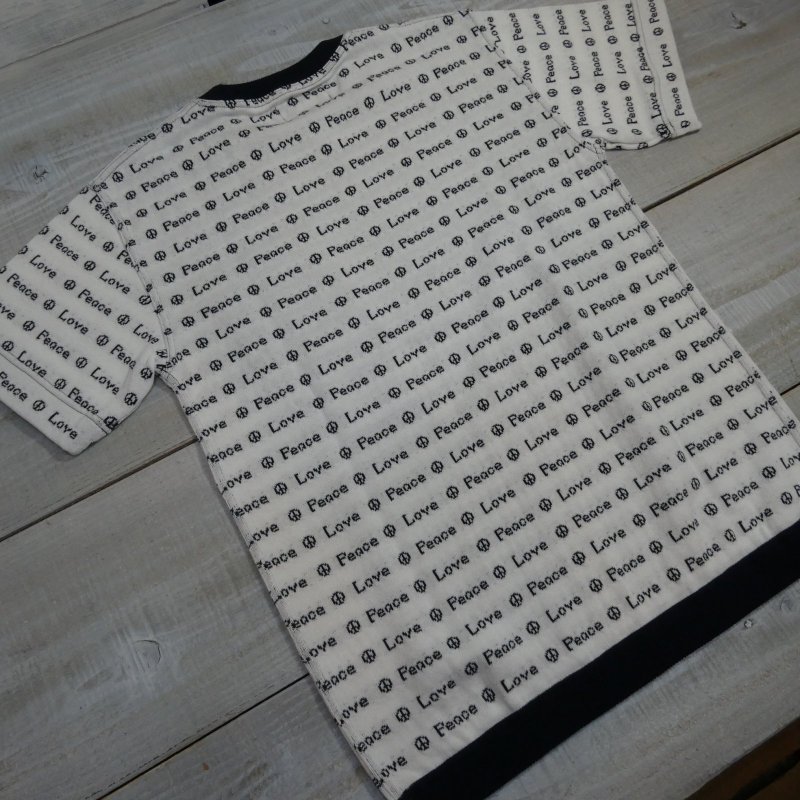 画像2: 【ウエストライド】   ラブ & ピース ジャガード半袖Tシャツ   WEST RIDE 日本製【送料無料】 (2)