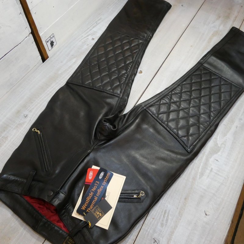 画像1: 【ウエストライド】  レザー ロングライダーパッドパンツ 革パンツ   CYCLE NUT by WEST RIDE   LEATHER LONGRIDER PADD PANTS  【送料無料】 (1)