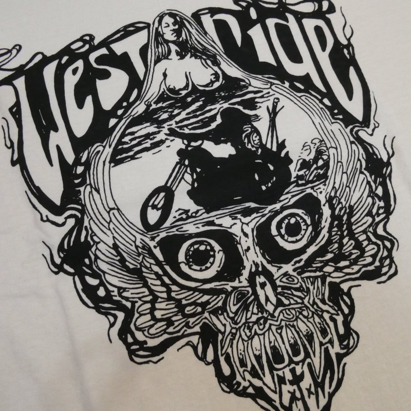 画像6: 【送料無料】  【ウエストライド】   SKULL MIND 半袖プリントTシャツ   WEST RIDE V.PT.TEE.25-03   日本製  (6)