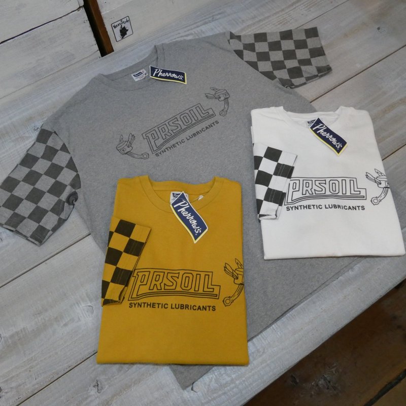 画像1: 【フェローズ】   PRS OIL プリントTシャツ   Pherrow's 25S-PSPT1   日本製【送料無料】  (1)