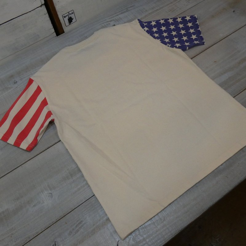 画像2: 【フェローズ】   袖星条旗柄 プリントTシャツ   Pherrow's 25S-PT2   日本製【送料無料】 (2)