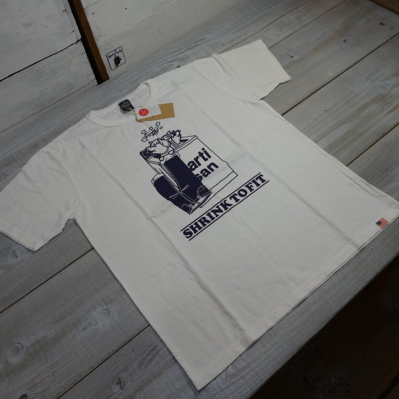 画像1: 【送料無料】 【ステュディオ・ダ・ルチザン】  SHRINK TO FIT プリントTシャツ   STUDIO D'ARTISANS 8167B 日本製  (1)