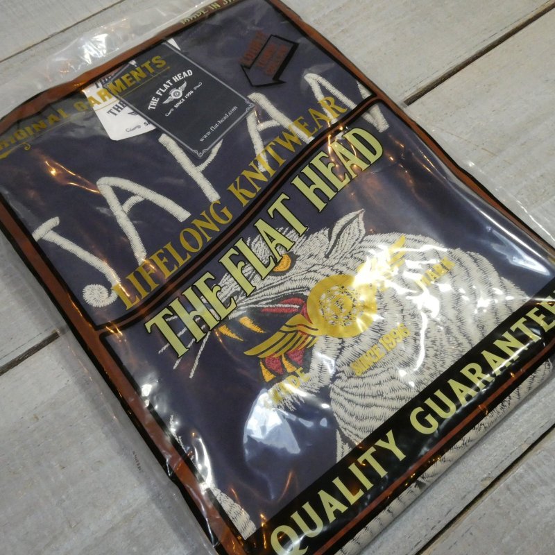 画像3: 【フラットヘッド】   ビンテージスカジャンパターン   白虎ホワイトタイガー プリントTシャツ   THE FLAT HEAD  日本製【送料無料】 (3)