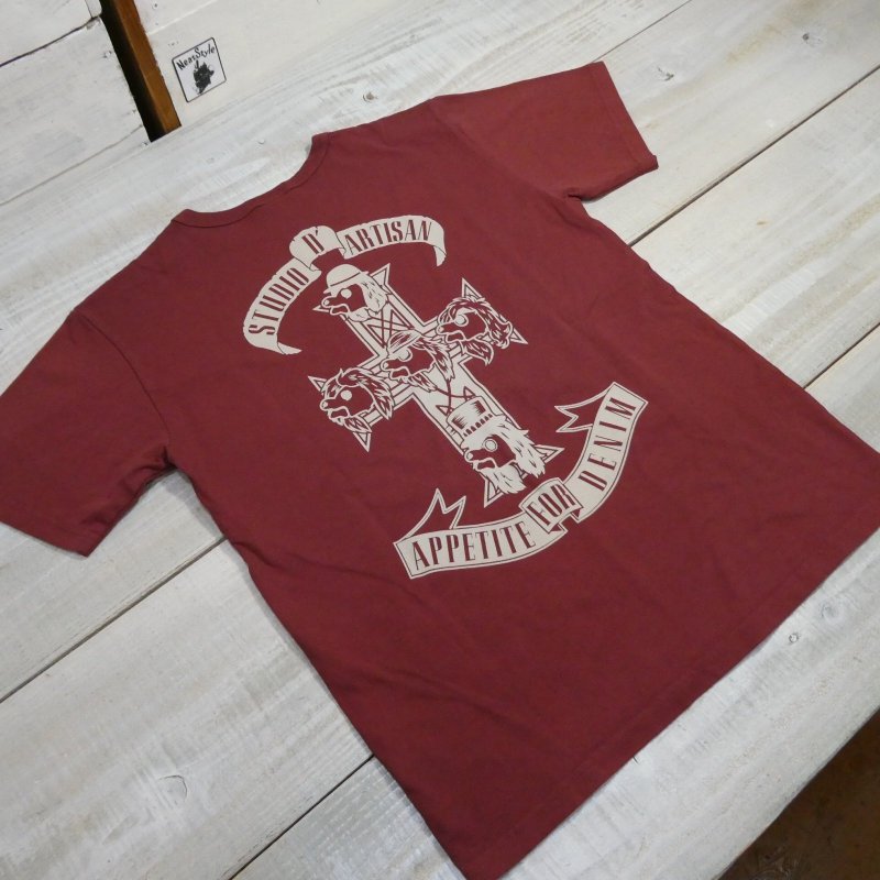 画像1: 【送料無料】  【ステュディオ・ダ・ルチザン】   Guns プリントTシャツ   STUDIO D'ARTISANS 8106B 日本製 (1)