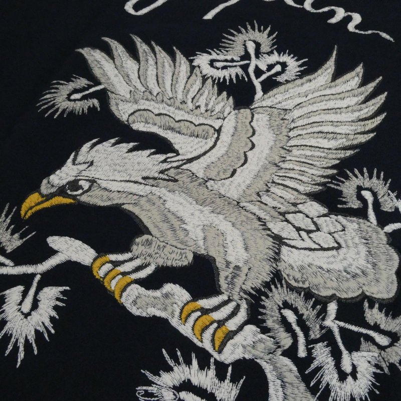 画像9: 【フラットヘッド】  ビンテージスカジャンパターン   イーグル プリントTシャツ   THE FLAT HEAD 日本製【送料無料】 (9)