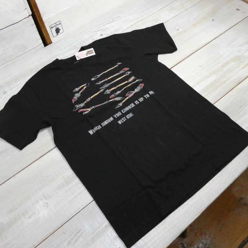 画像2: 【送料無料】 【ウエストライド】  槍/矢 インディアンスラング 半袖プリントTシャツ   WEST RIDE 日本製 (2)