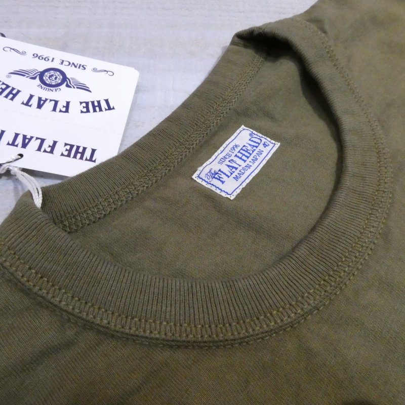 画像6: 【送料無料】 【フラットヘッド】   3本針の1本外し 無地Tシャツ   THE FLAT HEAD 日本製 (6)
