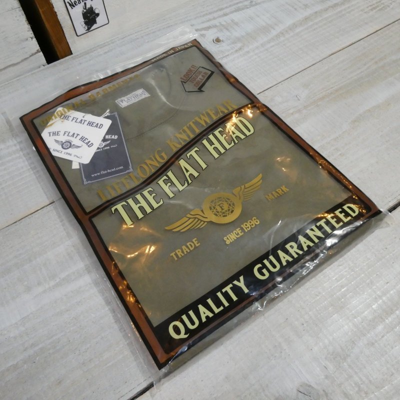 画像1: 【送料無料】 【フラットヘッド】   3本針の1本外し 無地Tシャツ   THE FLAT HEAD 日本製 (1)