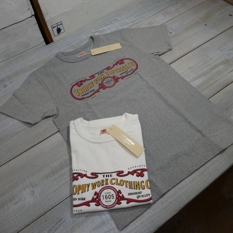 画像1: 【送料無料】  【トロフィークロージング】  ワークロゴ プリントTシャツ   TROPHY CLOTHING TR21SS-210 日本製 (1)