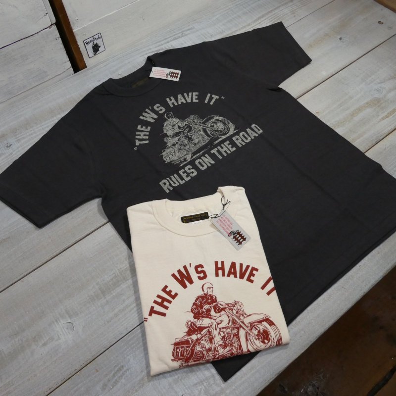 画像1: 【送料無料】  【ウエストライド】   RULES ON THE ROAD  パンヘッド半袖プリントTシャツ   WEST RIDE V.PT.TEE.25-01   日本製 (1)