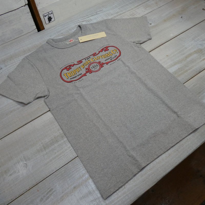 画像2: 【送料無料】  【トロフィークロージング】  ワークロゴ プリントTシャツ   TROPHY CLOTHING TR21SS-210 日本製 (2)