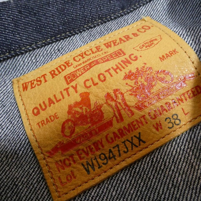 画像4: 【ウエストライド】   W1947JXX リミテッド   リジッドデニムジャケット   WEST RIDE   W1947JXX LIMITED   日本製【送料無料】  (4)
